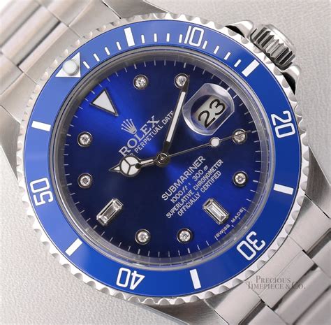 rolex submariner bleu acier|Rolex Submariner chronometer.